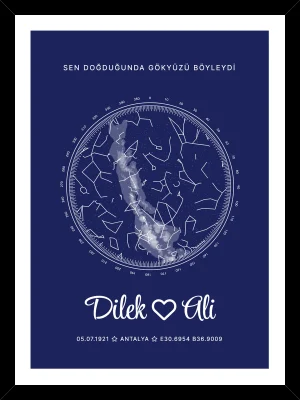 Gökyüzü Haritası Mavi