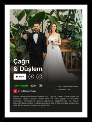 Kişiye Özel Netflix Poster | İsimli & Fotoğraflı Romantik Hediye Tablosu